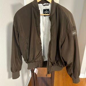 ALO Yoga Brown Bomber Jacket